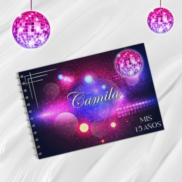 Producto - Kit Imprimible Libro De Firmas Mis 15 años - DISCO