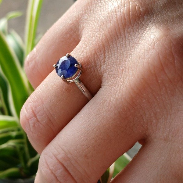 Producto - Anillo Plata 925 con zafiro tratado - Talle 17 - 1