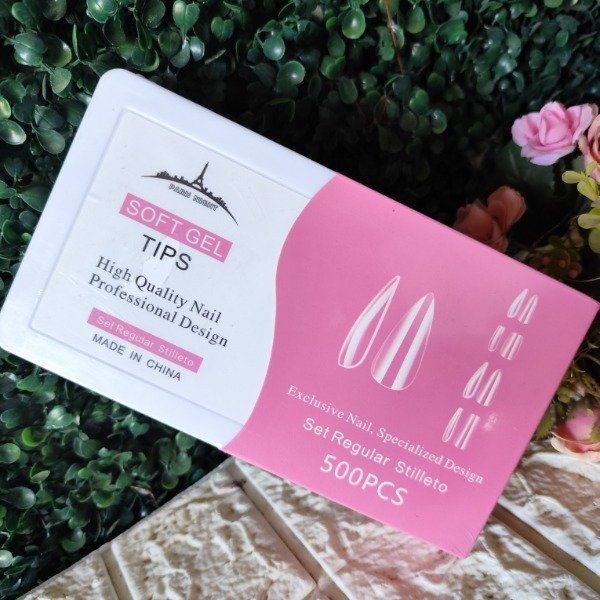 Producto - TIPS DE UÑAS X500 STILETO - PARÍS NIGHT (TP-ST1)