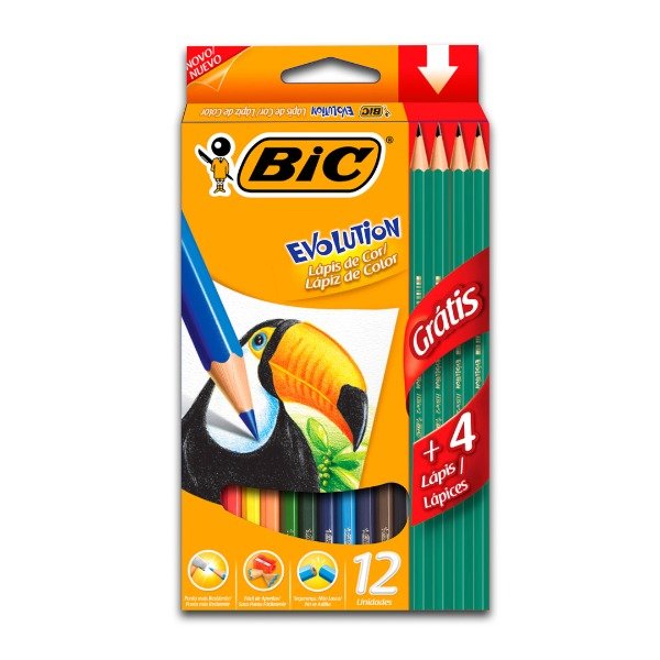 Producto - LAPIZ COLOR BIC EVOLUTION X12 + 4 GRAFITO