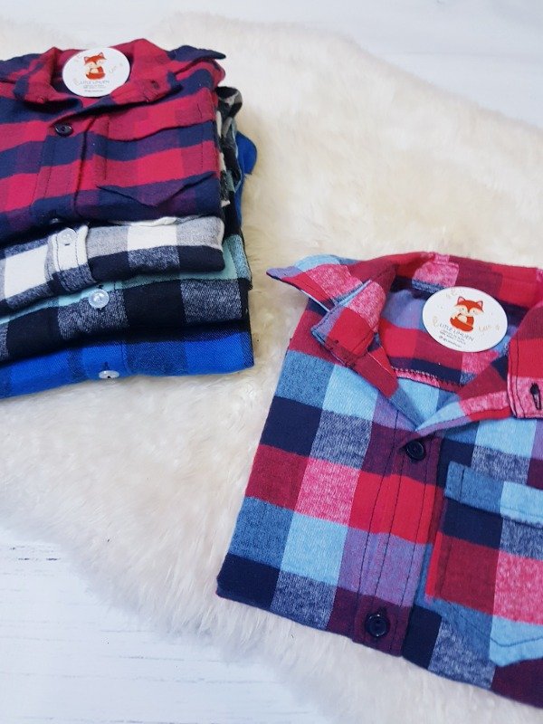 Producto - CAMISA LEÑADORA ROJO Y CELESTE