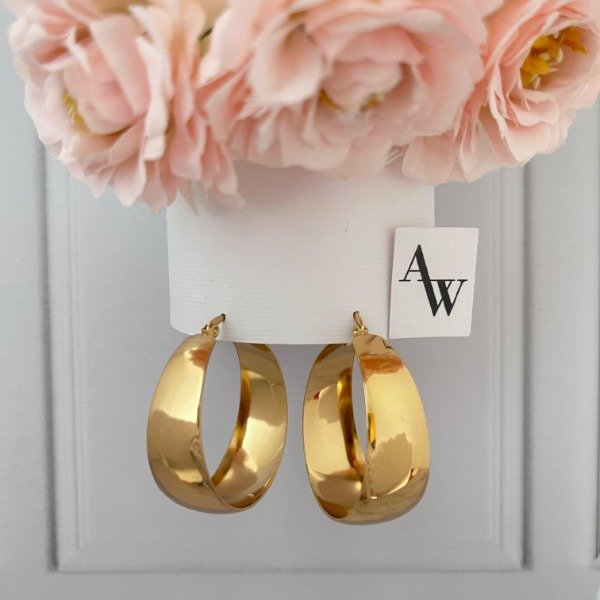 Producto - Aros Acero Dorado Art 1002