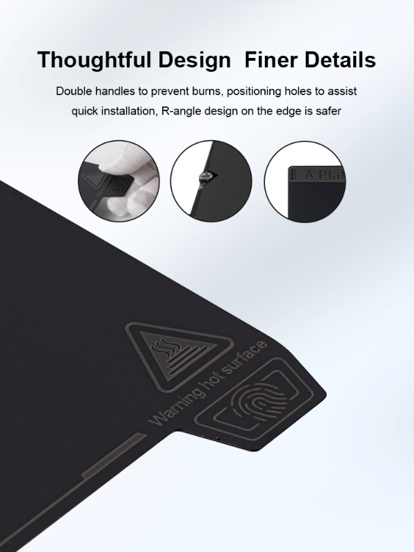 Producto - Placa de construcción K1 Max Smooth PEI  sin adhesivo magnético suave