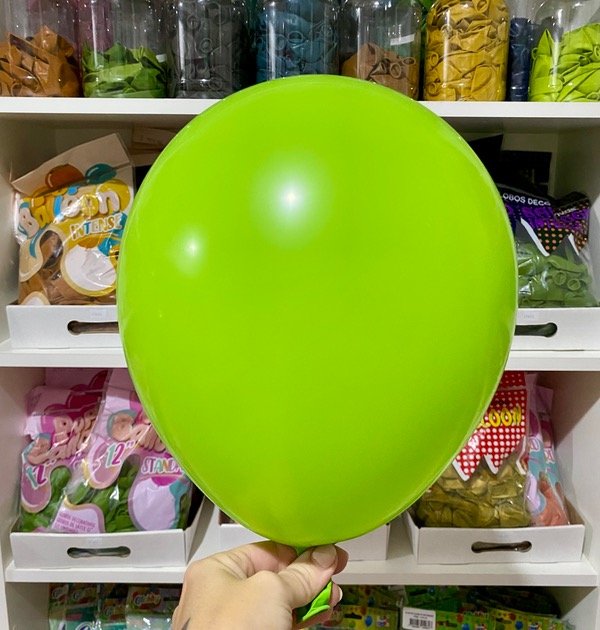 Producto - GLOBO GLOBBY 12" LISO DECORADOR VERDE KIWI X 25 UNID.