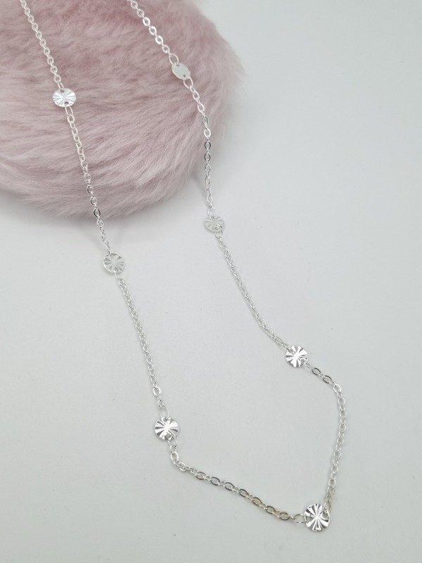 Producto - Cadena acero blanco circ planos text ycl031 45cm