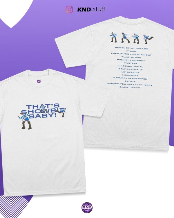 Producto - Remera that's showbiz baby tracklist - DTF