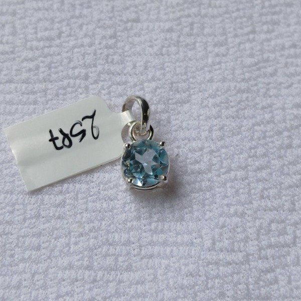 Producto - Dije plata 925 topacio celeste