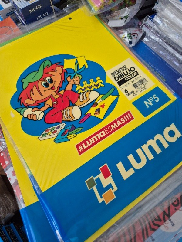 Producto - Repuesto hoja dibujo n5 COLOR Luma 6 hojas