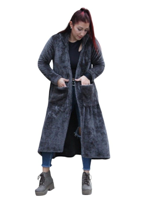 Producto - Saco corderito gris