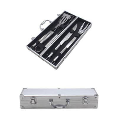 Producto - SET ASADO CAJA METAL X4 ACCESORIOS