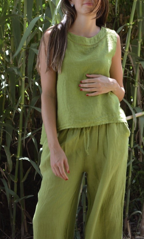 Producto - Conjunto Pistacho 100 Lino