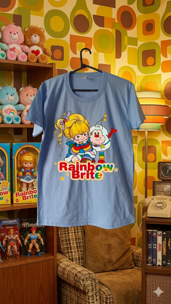 Producto - Remera Algodon Rainbow y Twinkle Celeste