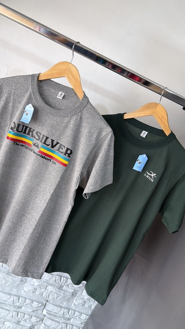 Producto - Remera verde y gris PROMO t2 10.000 ctdo (precio por unidad) 2 x 15.000
