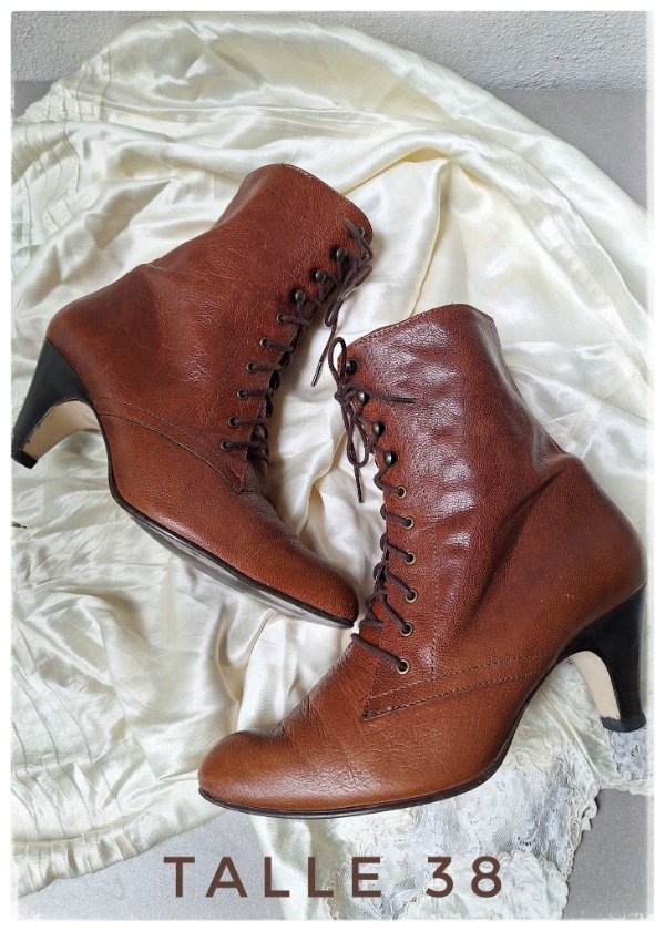 Producto - Botas Acordonadas Cuero Marrón medio Talle 38