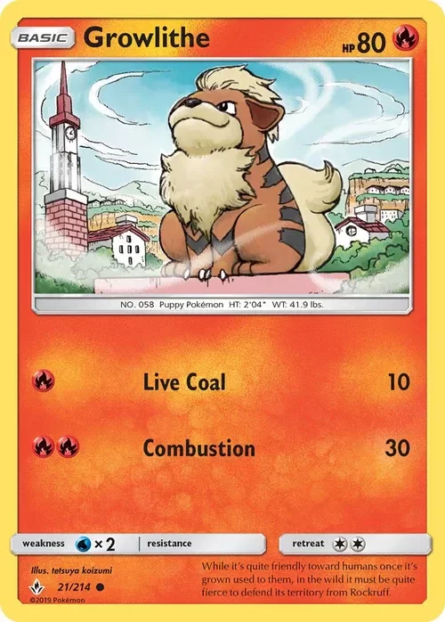 Producto - Growlithe - 21/214 - Unbroken Bonds