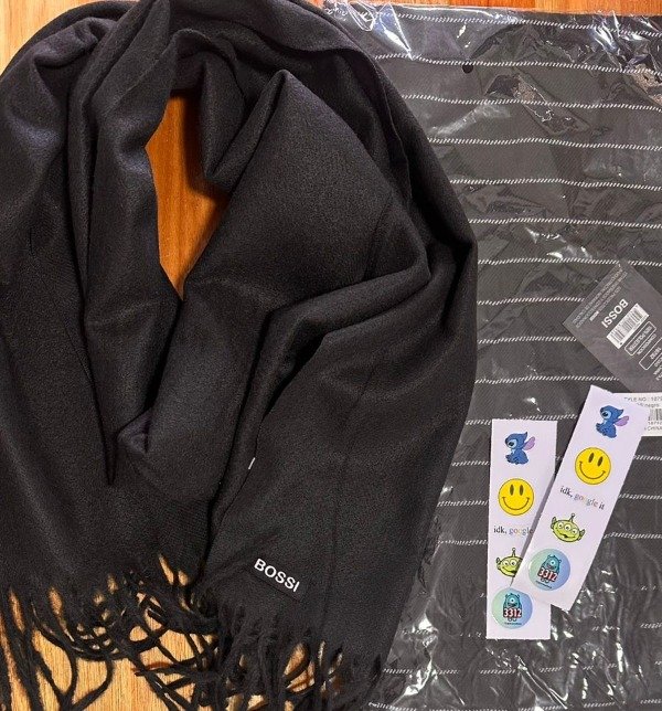 Producto - Bufanda Hombre Negra Bossi