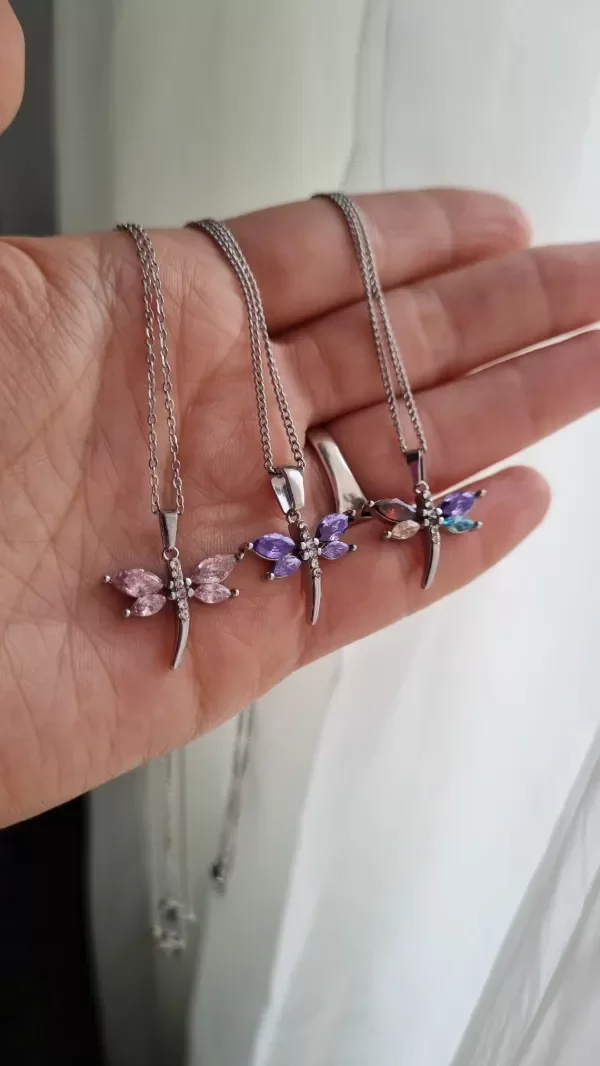 Producto - Gargantilla libélula con detalles en strass de color AQ