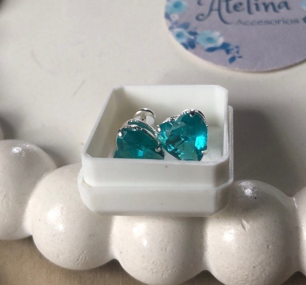 Producto - Abridor corazón turquesa grande PLATA 925