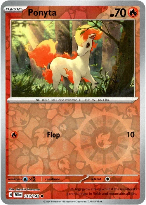 Producto - Ponyta - 019/142 - Stellar Crown - Reverse Holo