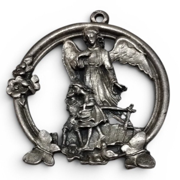 Producto - MEDALLON DE CUNA ANGEL DE LA GUARDA METALICO - 5,5 Cm - (Cod.106-2)