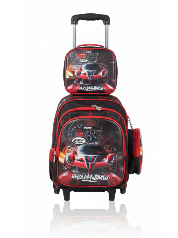 Producto - Auto Combo Mochila + Cartuchera + Lonchera + Carrito