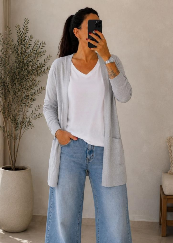 Producto - Saco Acrilico Gris claro