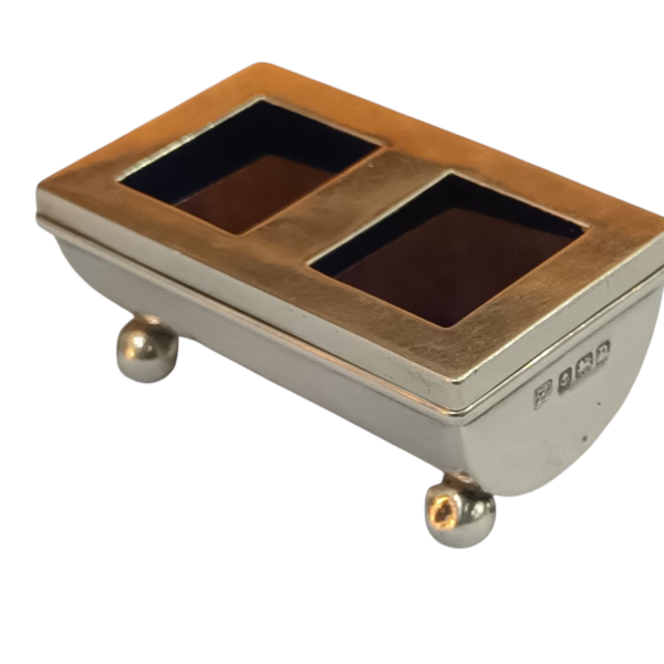 Producto - Antigua caja para guardar estampillas Eduardiana plata 925