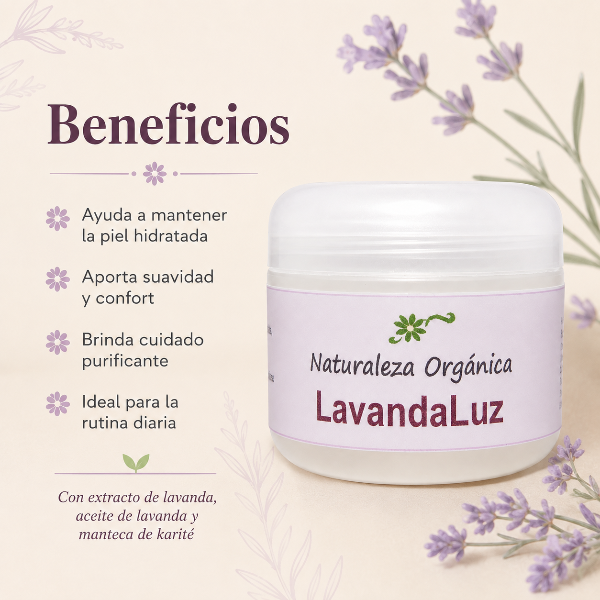 Producto - Crema LavandaLuz - Cicatrizante y Antiséptica Natural para tu Piel - 1