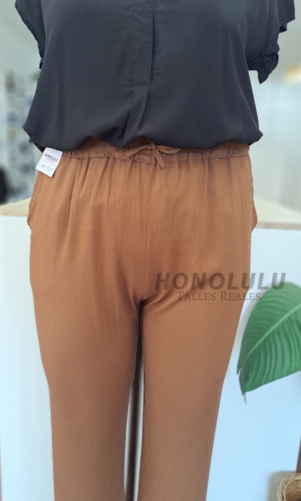 Producto - Pantalón de Lino Marron - 1