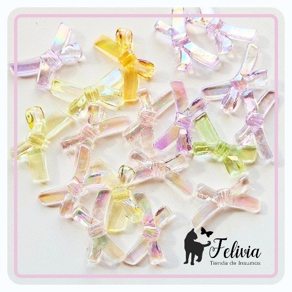 Producto - Moños cinta tornasol x 5u. surtidos - 0