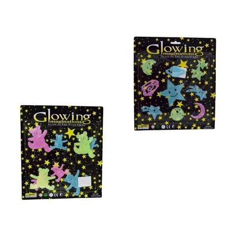 Producto - FIGURAS FLUORESCENTES GALAXIA 9 PIEZAS EN BLISTER 24X27CM