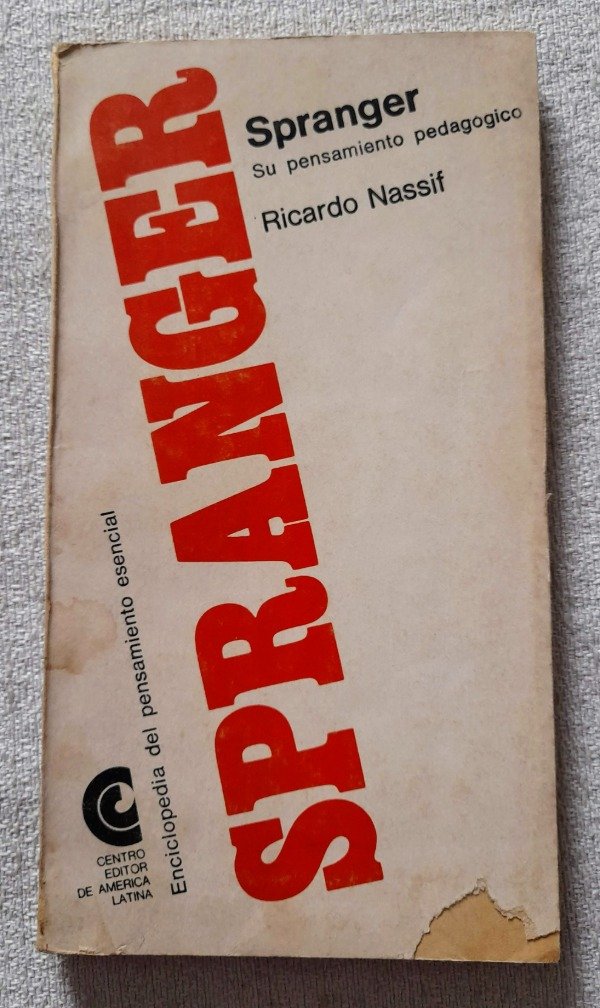 Producto - Spranger - Ricardo Nassif - Pensamiento Esencial #36 - Ceal