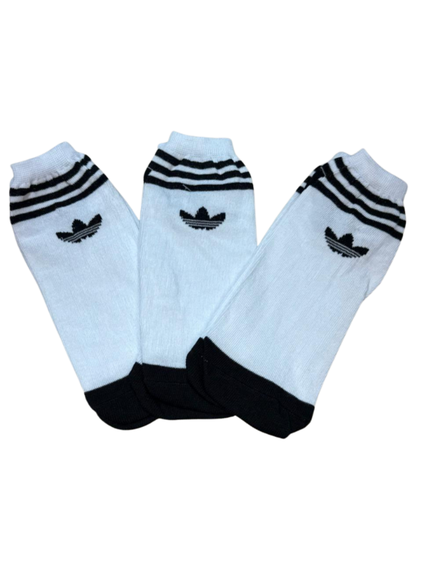 Producto - Par Soquetes Adi Blanco y Negro
