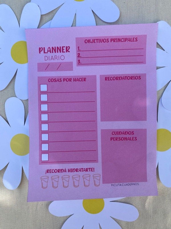 Producto - Anotador diario - rosa