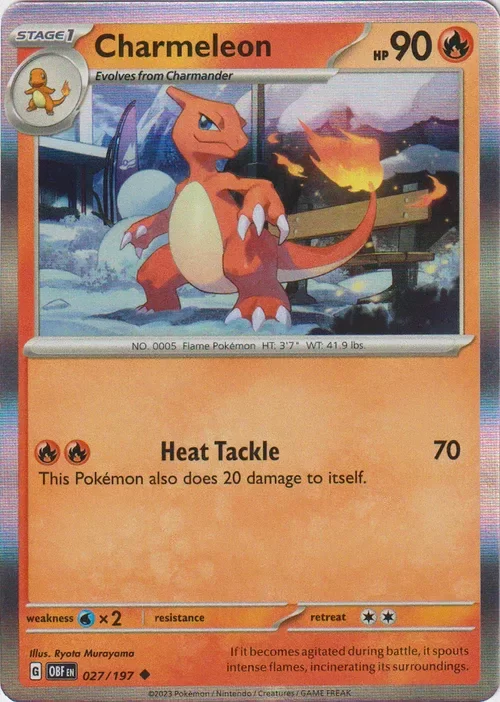 Producto - Charmeleon - 027/197 - Obsidian Flames - Holo Promo