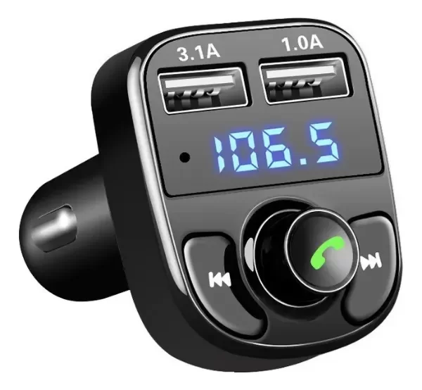 Producto - RECEPTOR BLUETOOTH PARA COCHE X8 CON CARGADOR