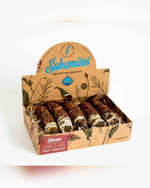 Producto - Sagrada Madre. Sahumitos. Ramilletes de Hierba. Variedad. Caja x 5 unidades