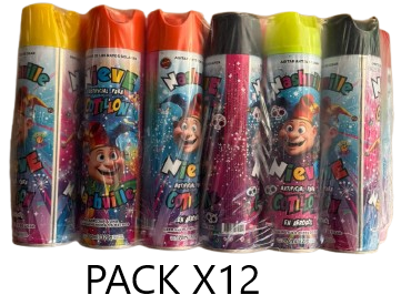 Producto - Pack x12 Espuma de carnaval