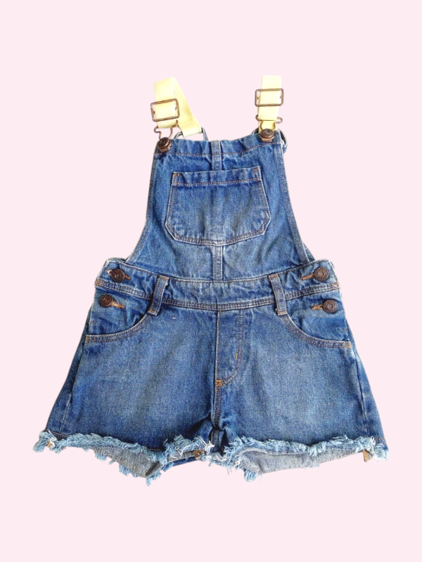 Producto - Jardinero de jean con breteles amarillos Offcorss 6 años