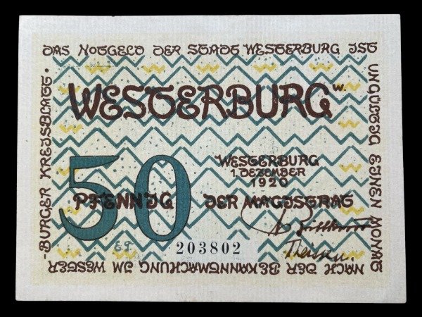 Producto - Alemania - Westerburg (1920) 50 Pfennig