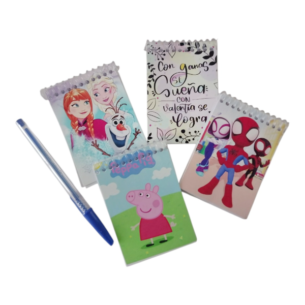 Producto - Souvenirs libretita con lapicera o lápiz