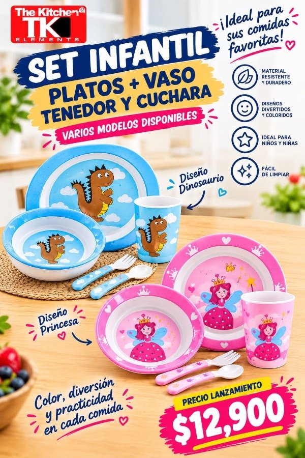 Producto - Juego de Bambú niño 5 piezas - 0