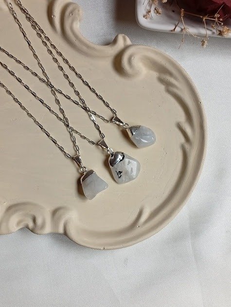 Producto - Collar PIEDRA LUNA - Acero quirúrgico - 0