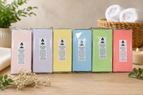Producto - Jabon glicerina Nuevas Luces Color Pastel 1kg (Aprox)