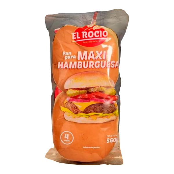 Producto - Pan para hamburguesas x 4 el rocio