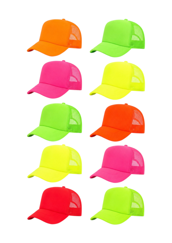 Producto - Gorras Trucker Fluo Pack x12u