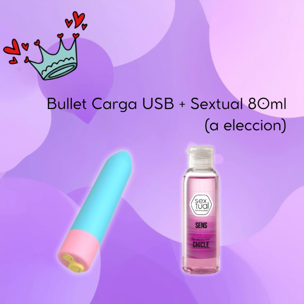 Producto - Kit Bullet + Lubricante Marca Sextual 80ml