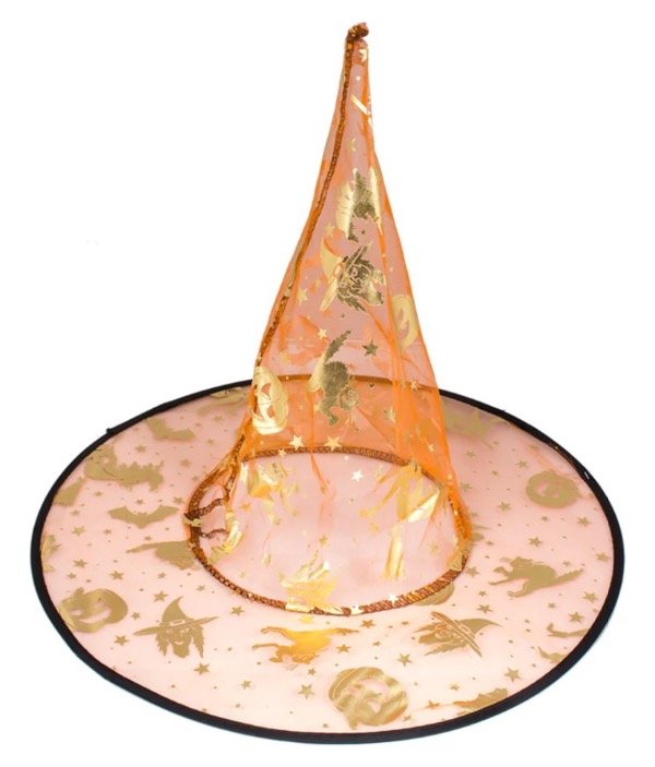 Producto - Sombrero bruja Transparencia Naranja