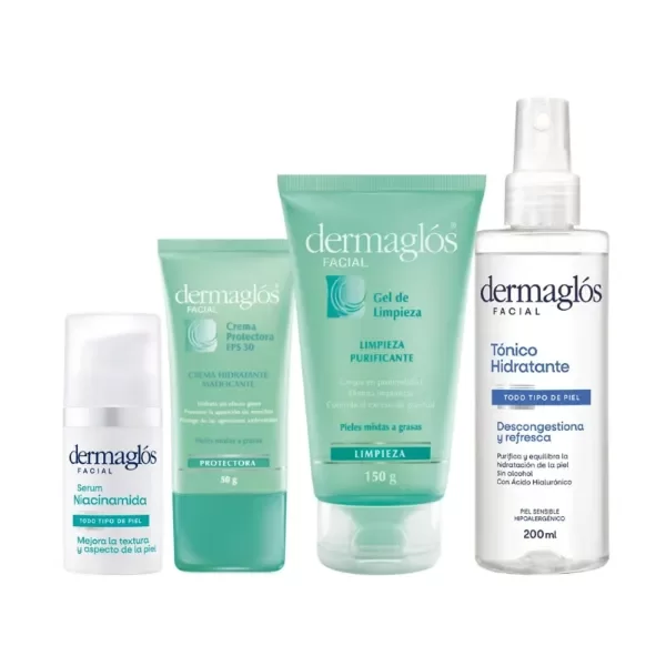 Producto - KIT DERMAGLOS PIEL MIXTA A GRASA