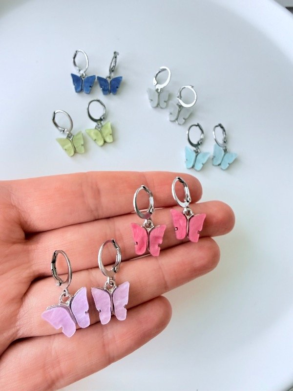 Producto - Aros mariposa acero
